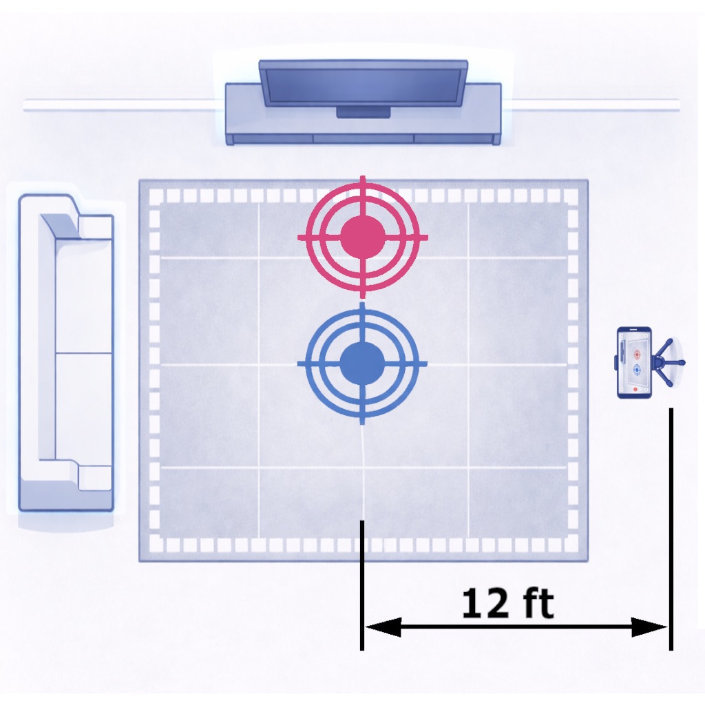 Camera location and room layout diagram