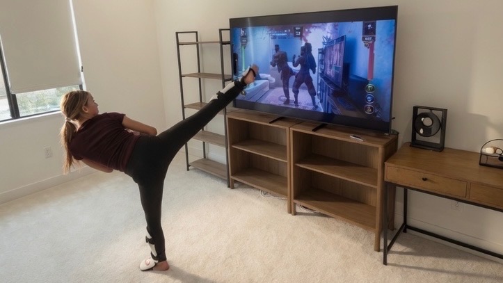 Living-room AR combat session
